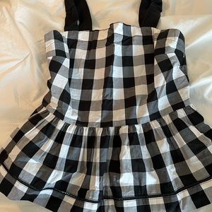Kate Spade Black and White Gingham top